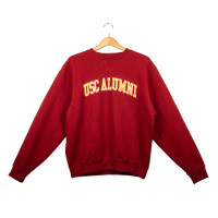 USC Trojans Heritage Cardinal Arch Alumni Tackle Twill Crew Sweatshirt